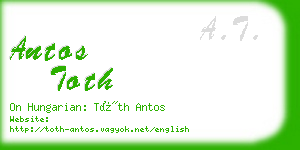 antos toth business card